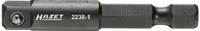 HAZET Adapter 2238-1 · 1/4 inch (6,3 mm) zeskant massief · 1/4 inch (6,3 mm) vierkant massief · Lengte: 50 mm - thumbnail