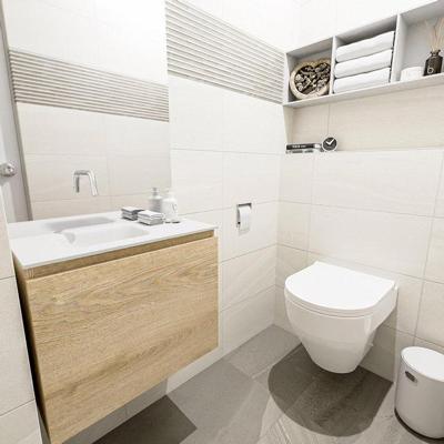 MONDIAZ OLAN 60cm toiletmeubel washed_oak. LEX wastafel talc links geen kraangat MONDIAZ OLAN 60cm toiletmeubel washed_oak. LEX wastafel talc links geen kraangat