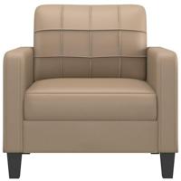 Fauteuil 60 cm kunstleer cappuccinokleurig - thumbnail