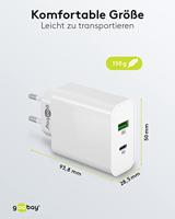 Goobay USB + USB-C snellader 45W wit - 9550194 - thumbnail