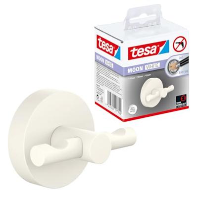 tesa Jashaak 40574-00000-00 MOON WHITE Aantal haken: 2 (b x h x d) 50 x 53 x 65 mm Metaal Wit (mat) 1 stuk(s)