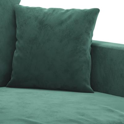 3-delige Loungeset met kussens fluweel donkergroen
