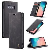 CaseMe-013 multifunctionele Retro Frosted horizontale Flip leren Case voor Galaxy S10 E met kaartslot & houder & portemonnee (zwart) - thumbnail