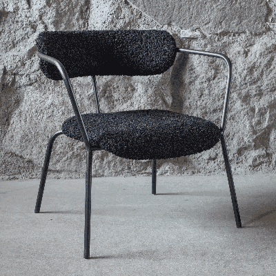 Nohr Fauteuil 'Traver' Teddy, kleur Zwart