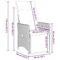 9-delige Tuinset poly rattan zwart - thumbnail