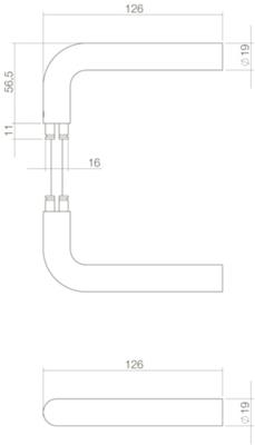 Intersteel Deurkruk Luzern - RVS/mat zwart Intersteel Deurkruk Luzern - RVS/mat zwart