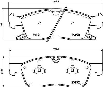 Remblokken set P37015