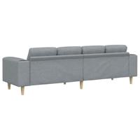 Bankstel Lichtgrijs Stof - thumbnail