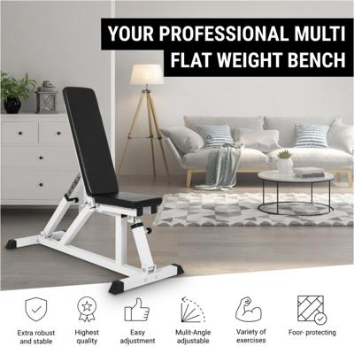 Multifunctionele Fitnessbank wit