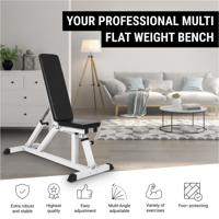 Multifunctionele Fitnessbank wit - thumbnail