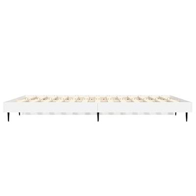 Bedframe LED massief hout wit 140x190 cm - thumbnail