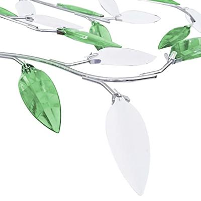 VidaXL Plafondlamp met acryl kristallen bladarmen voor 5xe14 groen