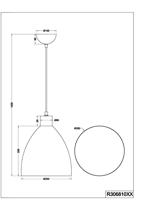 Trio HanglampJagger zwart met houtbruin - R30681032 - thumbnail
