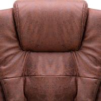 Massagekantoorstoel kunstsuède lichtbruin - thumbnail