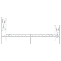 Bedframe met hoofd- en voeteneinde metaal wit 90x200 cm - thumbnail