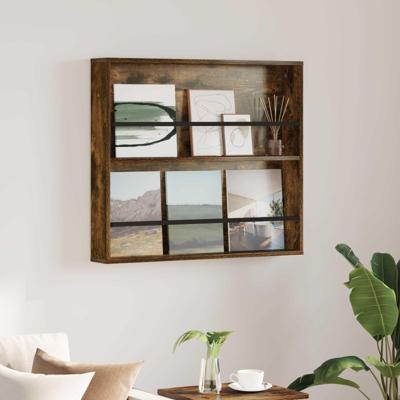 Tijdschrift Rek Gerookt eiken 80 x 12 x 70 cm Bewerkt hout Tijdschrift Rek Gerookt eiken 80 x 12 x 70 cm Bewerkt hout