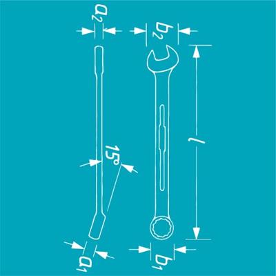 HAZET Ring-steeksleutel · extra lang · slanke uitvoering 600LG-41 · Buitentwaalfkant tractieprofiel · SW 41 mm HAZET Ring-steeksleutel · extra lang · slanke uitvoering 600LG-41 · Buitentwaalfkant tractieprofiel · SW 41 mm