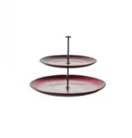 Leonardo Vivo Etagère 2-laags rood/zilver 25 cm - thumbnail