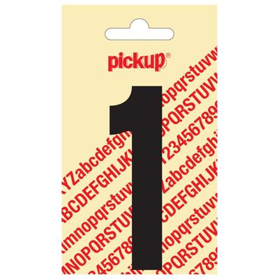 Plakcijfer Nobel 90 mm zwart 1 Pickup - Pickup