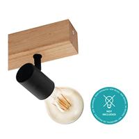 EGLO Townshend 3 Oppervlak-spotverlichting Zwart, Bruin - thumbnail