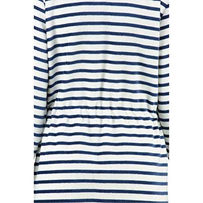 Cawö Cawö Dames Badjas kort met Tunnelkoord en Rits 6597 Navy 46