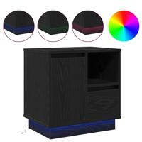 Nachtkastje met 2 pcs Zwart 50 x 34.5 x 50 cm. Bewerkt hout - thumbnail