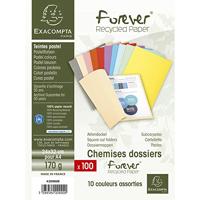 Exacompta dossiermap Forever 180, ft A4, pak van 100, geassorteerde kleuren - thumbnail