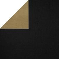 Cadeaupapier - Geschenkpapier - Black | gold 70 cm - thumbnail