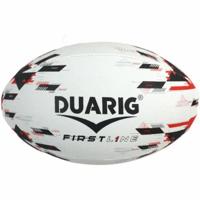 Rugby Bal Duarig Zwart Rood - thumbnail