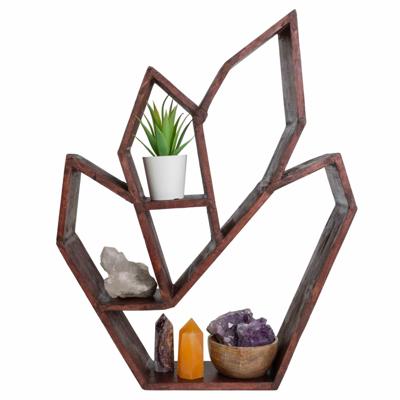 Houten Altaar Edelsteenkast - Clustervorm - Indonesie (ca. 50 x 40 x 10)