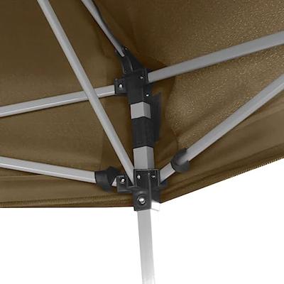 VidaXL Partytent met wanden zeshoekig 3,6x3,1 m taupe 220 g/m² - thumbnail