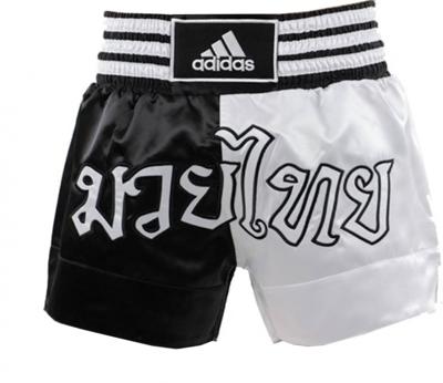 adidas thaiboksshort zwart/wit adidas thaiboksshort zwart/wit