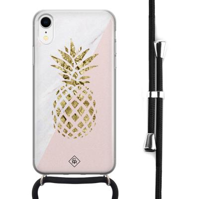 iPhone XR hoesje met koord - Ananas