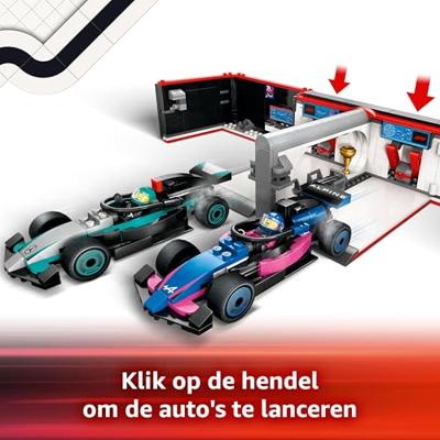 LEGO CITY F1 garage met Mercedes-AMG en Alpine auto's 60444 - thumbnail