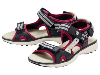 Dames sandalen (Marineblauw/rood/crème, 37)