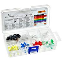 Quadrios LED-assortiment Rood, Groen, Geel, Blauw, Koud-wit, Warm-wit Rond 5 mm 20 mA, 30 mA 2 V, 3 V - thumbnail
