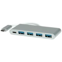 ROLINE USB 3.2 Gen 1 Hub, 4-voudig, type C aansluitkabel met 1 PD Port - thumbnail