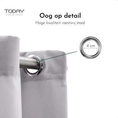 TODAY Essential Effen verduisterend gordijn - 140 x 240 cm - Staal