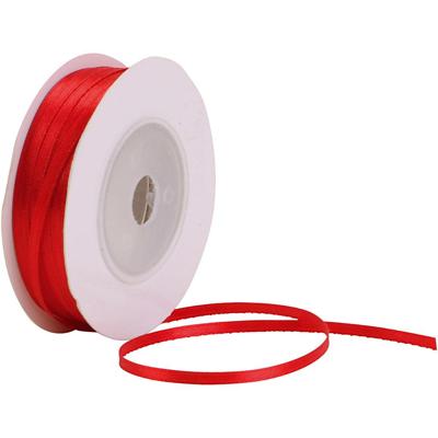 Creativ Company Satijnlint, b: 3 mm, rood, 30 m/ 1 rol