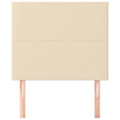 Hoofdborden 2 st 80x5x78/88 cm stof crmekleurig - thumbnail