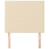 Hoofdborden 2 st 80x5x78/88 cm stof crèmekleurig - thumbnail