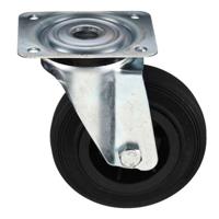 Protempo zwenkwiel 160 mm rubber - thumbnail