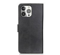 Casecentive Leren Wallet case met sluiting iPhone 13 Pro zwart - thumbnail