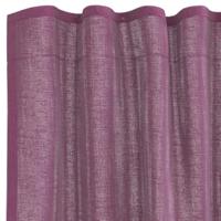 Gordijnen voile met roedezakken 2 st paars - thumbnail