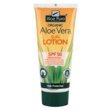 Optima Aloe pura organic aloe vera zonnelotion SPF50 200 Milliliter