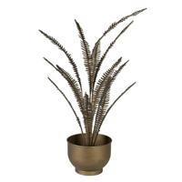 Clayre & Eef Kunstplant 63 cm Goudkleurig Ijzer Decoratie plant - thumbnail