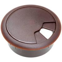 TRU COMPONENTS WP50BN Kabeldoorvoering Voor werkblad Montagegat: 50 mm ABS Bruin 1 stuk(s) - thumbnail