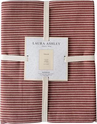 Laura Ashley tafelkleed oxblood rood streep 140x240cm Laura Ashley tafelkleed oxblood rood streep 140x240cm