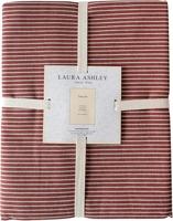 Laura Ashley tafelkleed oxblood rood streep 140x240cm - thumbnail