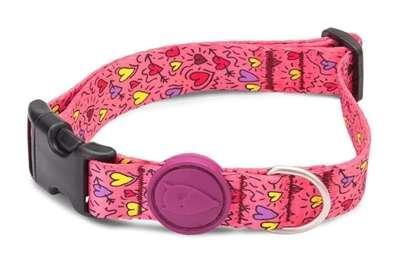 MORSO HALSBAND HOND GERECYCLED PINK THINK ROZE 43-70X2,5 CM MORSO HALSBAND HOND GERECYCLED PINK THINK ROZE 43-70X2,5 CM